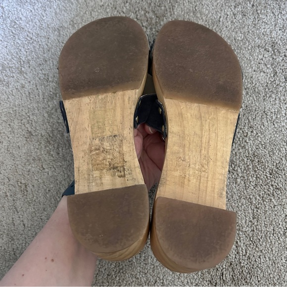 Boden Orella Blue Suede Wooden Clog Sandals EU 39 / 8 8.5 - Picture 9 of 10